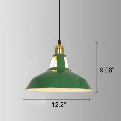 Industrielle elegante grüne Hängelampe in verschiedenen Größen