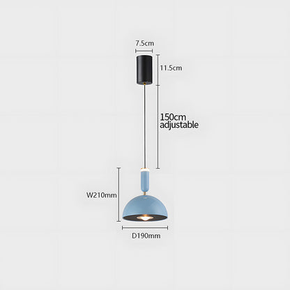 Skandinavische moderne LED-Pendelleuchte – Buntglas-Design mit minimalistischem Rahmen