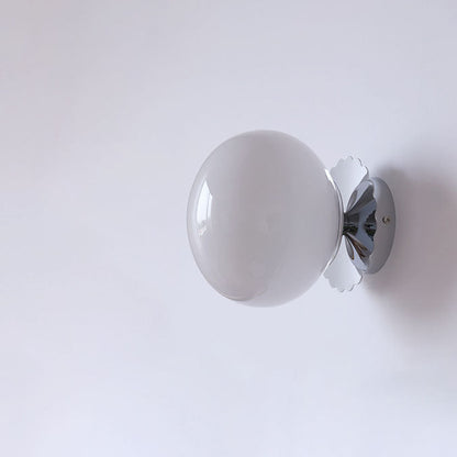 Moderne Wandlampe aus Glas und Eisen – erhältlich in Rosa, Beige und Weiß