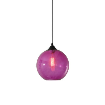 Moderne Glas-Pendelleuchte in mehreren Farben mit kugelförmigem Design