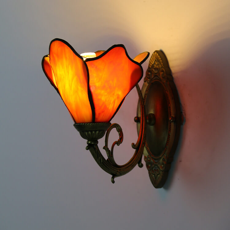 Design-Wandleuchte aus Glas und Eisen – mehrere Farben