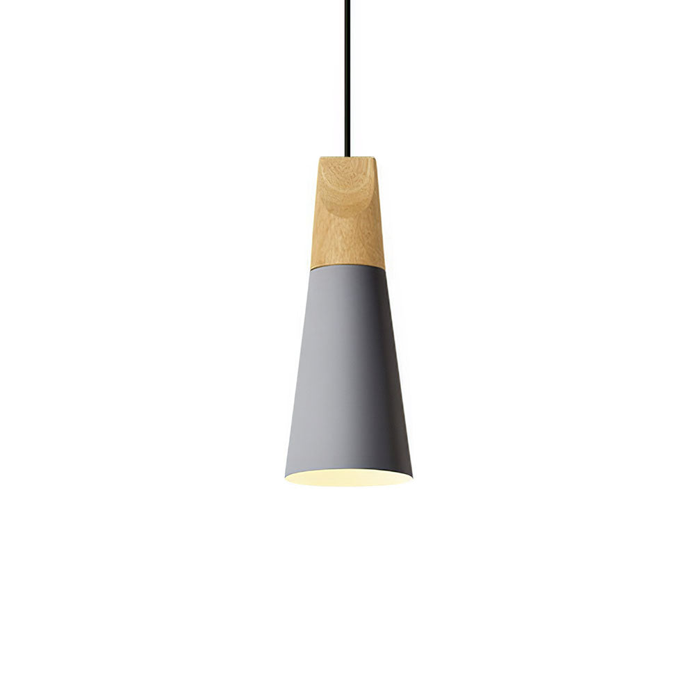Ovia – Skandinavische Pendelleuchte aus Holz und Aluminium, minimalistisches Design