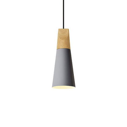 Ovia – Skandinavische Pendelleuchte aus Holz und Aluminium, minimalistisches Design