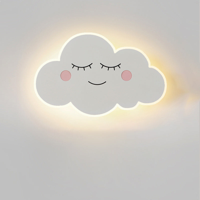 Kreative Wandleuchte mit Wolkenmotiv – Weiß/Rosa/Blau – LED 12W/15W