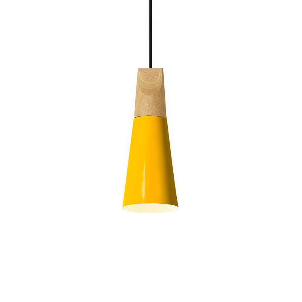 Ovia – Skandinavische Pendelleuchte aus Holz und Aluminium, minimalistisches Design