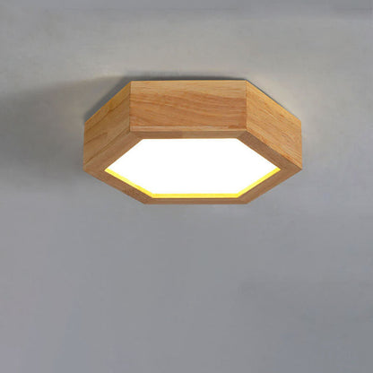 Moderne Japandi-Holz-Deckenleuchte LED – 1/2/3 Spots
