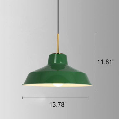 Industrielle elegante grüne Hängelampe in verschiedenen Größen