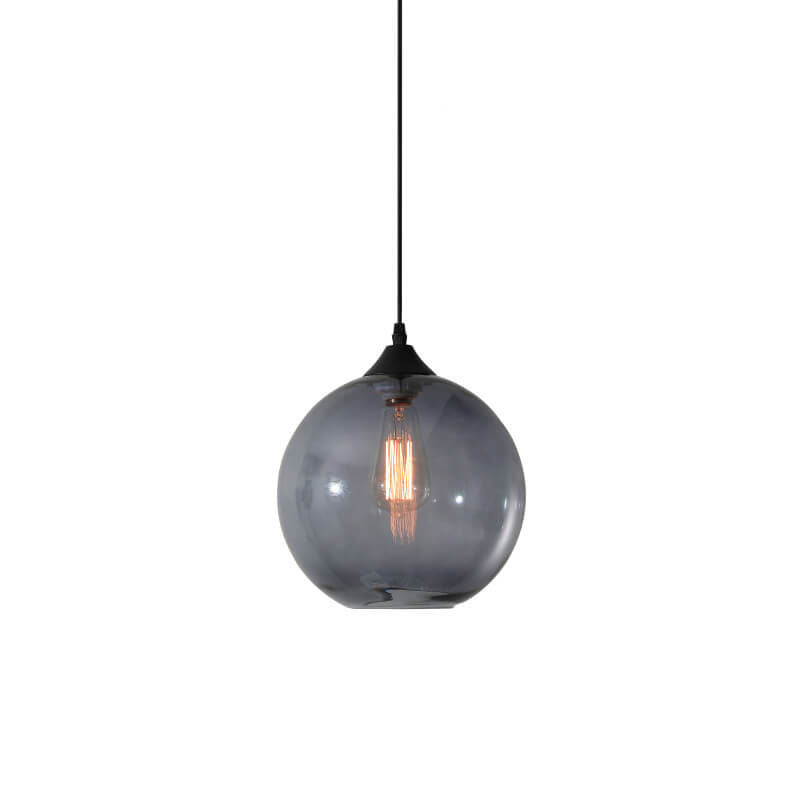 Moderne Glas-Pendelleuchte in mehreren Farben mit kugelförmigem Design
