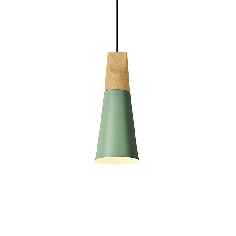 Ovia – Skandinavische Pendelleuchte aus Holz und Aluminium, minimalistisches Design