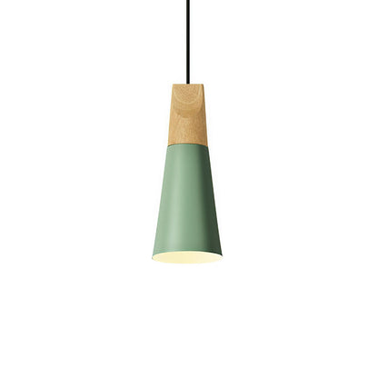 Ovia – Skandinavische Pendelleuchte aus Holz und Aluminium, minimalistisches Design