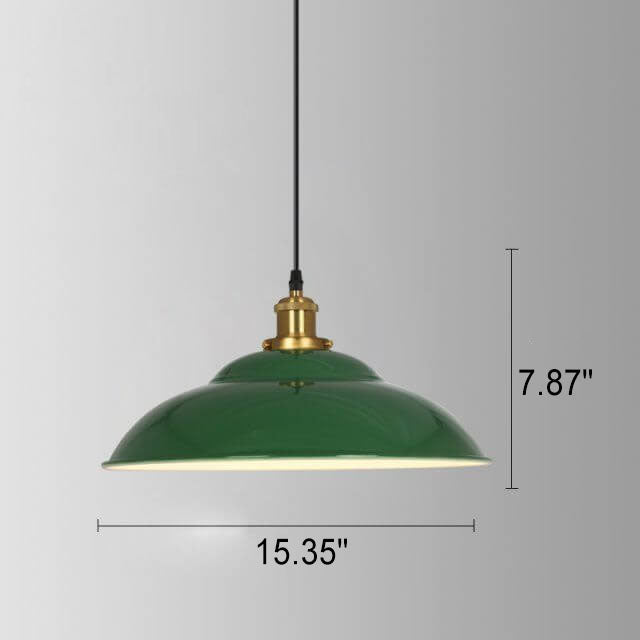Industrielle elegante grüne Hängelampe in verschiedenen Größen