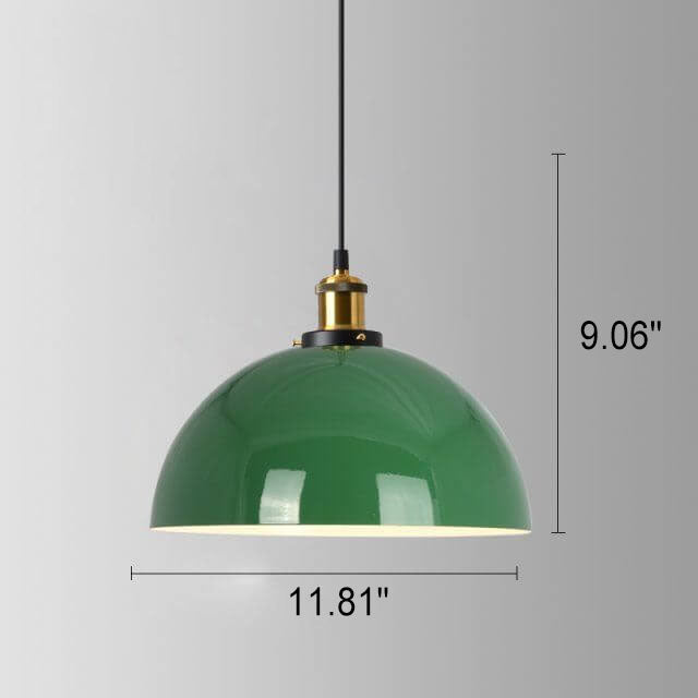 Industrielle elegante grüne Hängelampe in verschiedenen Größen