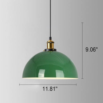 Industrielle elegante grüne Hängelampe in verschiedenen Größen