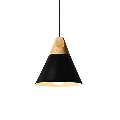 Ovia – Skandinavische Pendelleuchte aus Holz und Aluminium, minimalistisches Design