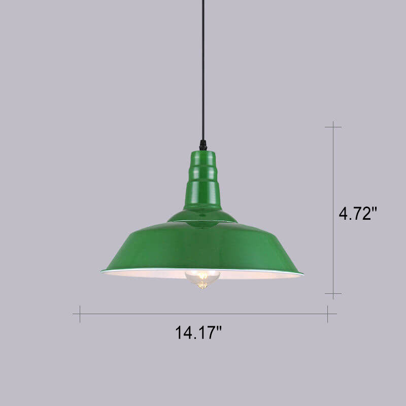 Industrielle elegante grüne Hängelampe in verschiedenen Größen