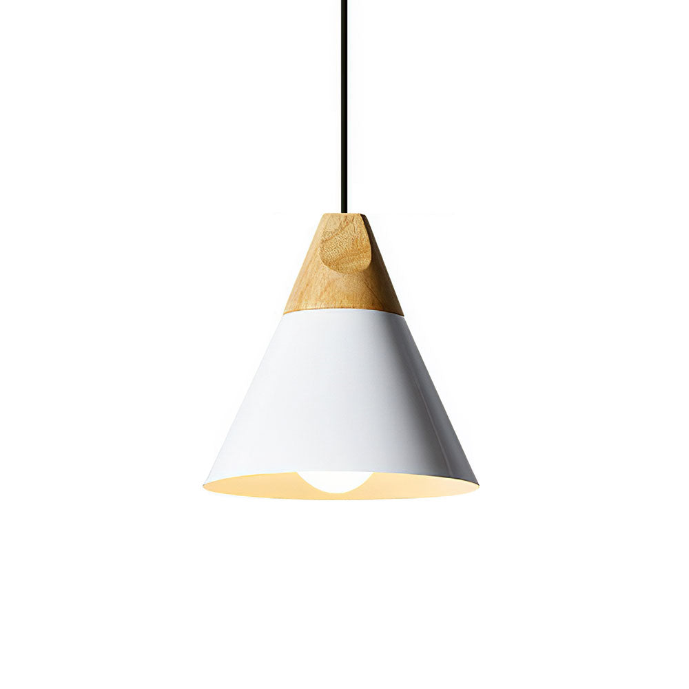 Ovia – Skandinavische Pendelleuchte aus Holz und Aluminium, minimalistisches Design
