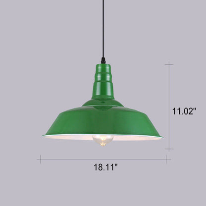 Industrielle elegante grüne Hängelampe in verschiedenen Größen
