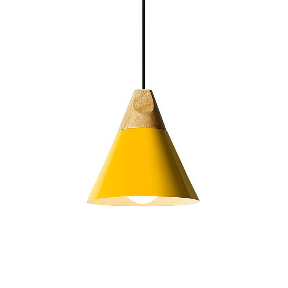 Ovia – Skandinavische Pendelleuchte aus Holz und Aluminium, minimalistisches Design
