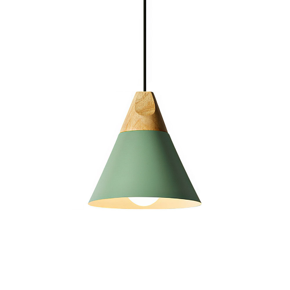 Ovia – Skandinavische Pendelleuchte aus Holz und Aluminium, minimalistisches Design