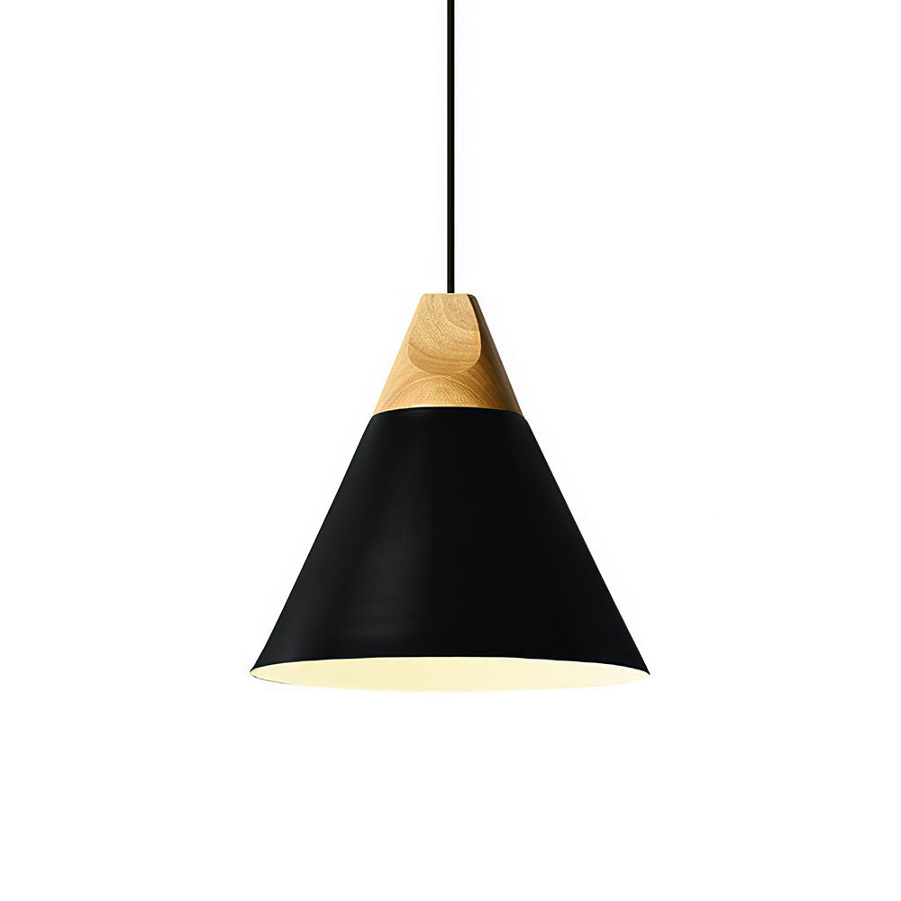 Ovia – Skandinavische Pendelleuchte aus Holz und Aluminium, minimalistisches Design