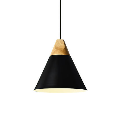 Ovia – Skandinavische Pendelleuchte aus Holz und Aluminium, minimalistisches Design