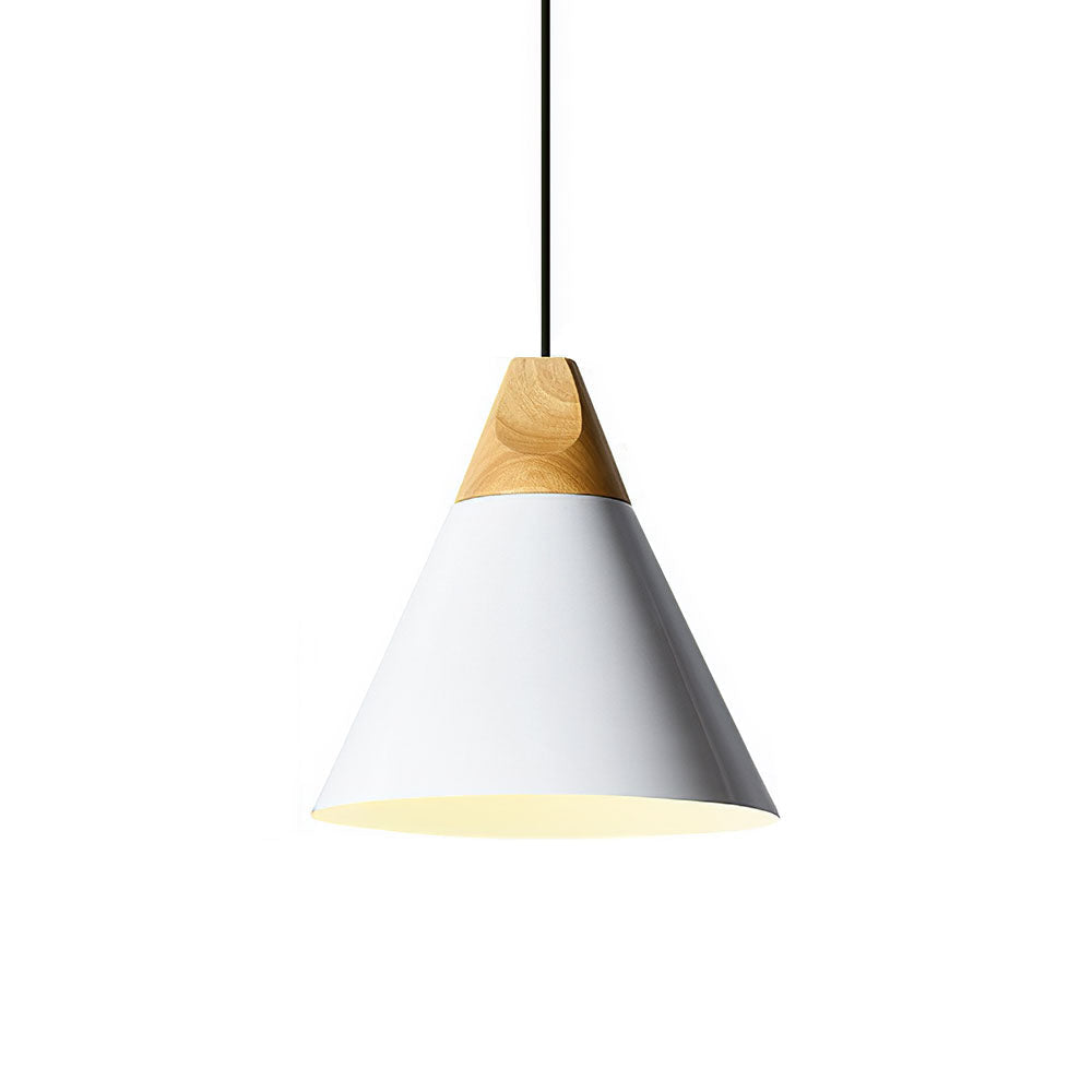 Ovia – Skandinavische Pendelleuchte aus Holz und Aluminium, minimalistisches Design