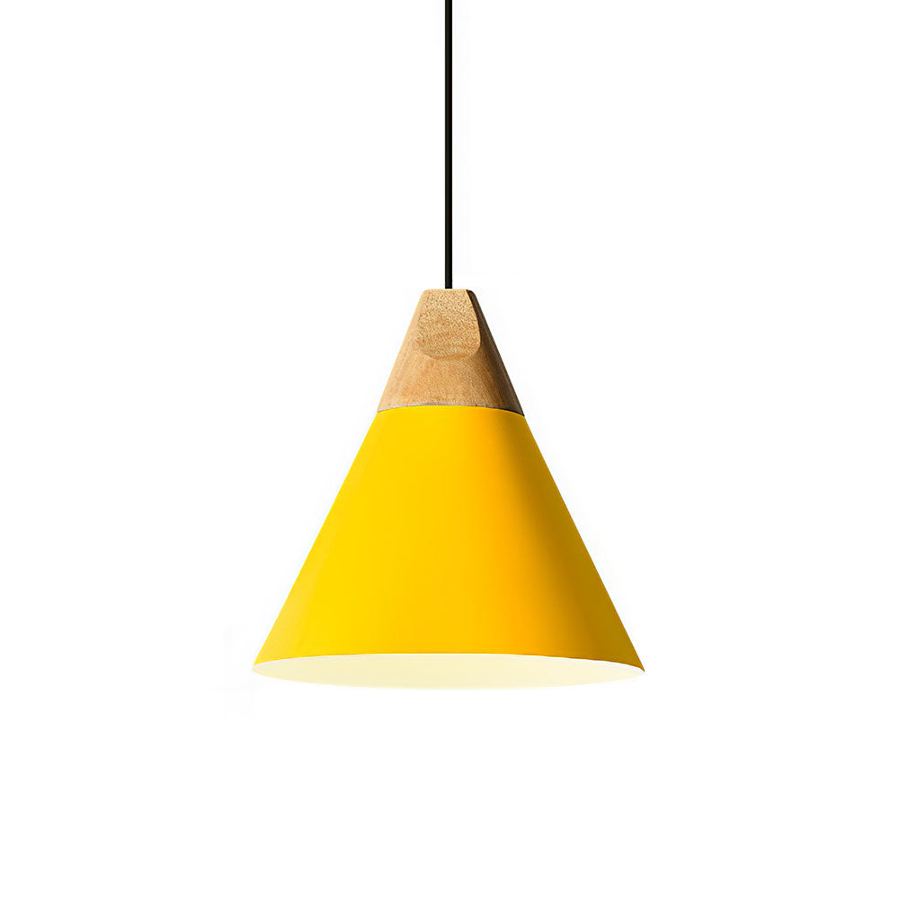 Ovia – Skandinavische Pendelleuchte aus Holz und Aluminium, minimalistisches Design