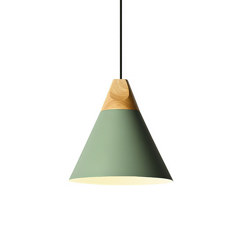 Ovia – Skandinavische Pendelleuchte aus Holz und Aluminium, minimalistisches Design