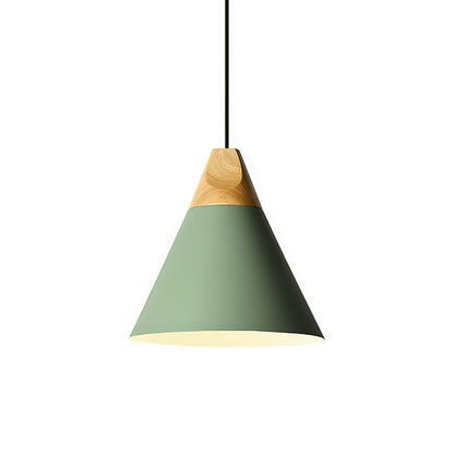 Ovia – Skandinavische Pendelleuchte aus Holz und Aluminium, minimalistisches Design