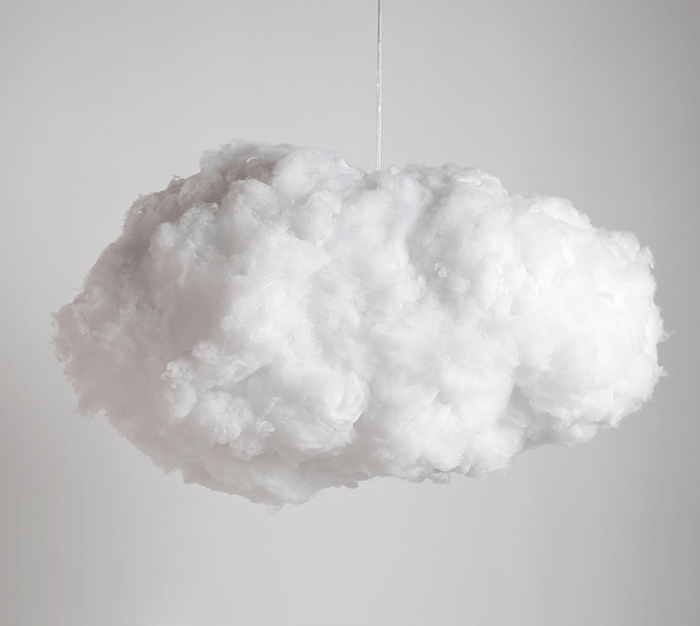 Wolkenförmige Pendelleuchte aus Baumwolle – Winterdesign