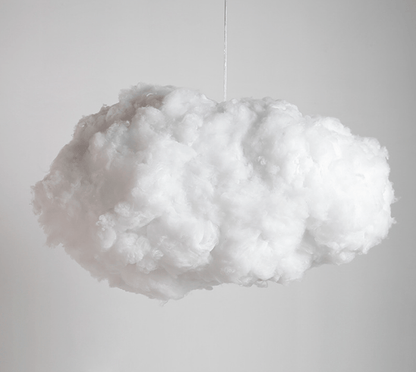 Wolkenförmige Pendelleuchte aus Baumwolle – Winterdesign