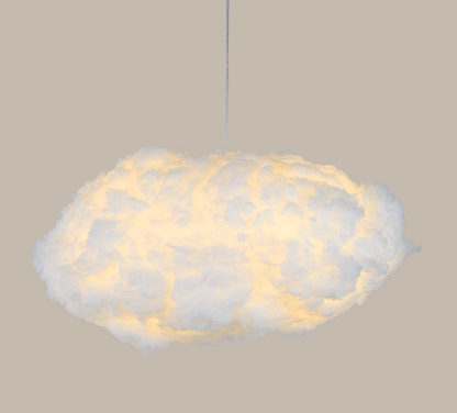 Wolkenförmige Pendelleuchte aus Baumwolle – Winterdesign