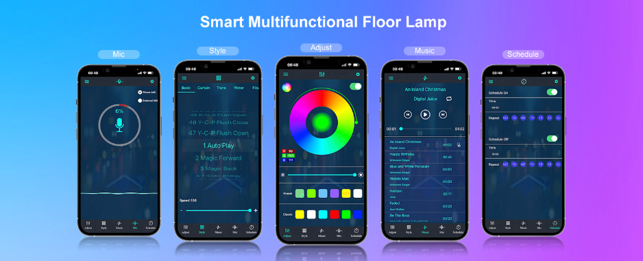 Dream – Intelligente RGB-Stehlampe mit Musiksynchronisation und App-Steuerung