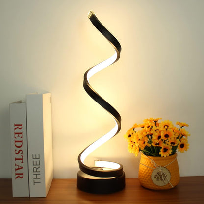 Industrielle Spiral-LED-Lampe mit Dimmfunktion und modernem Design