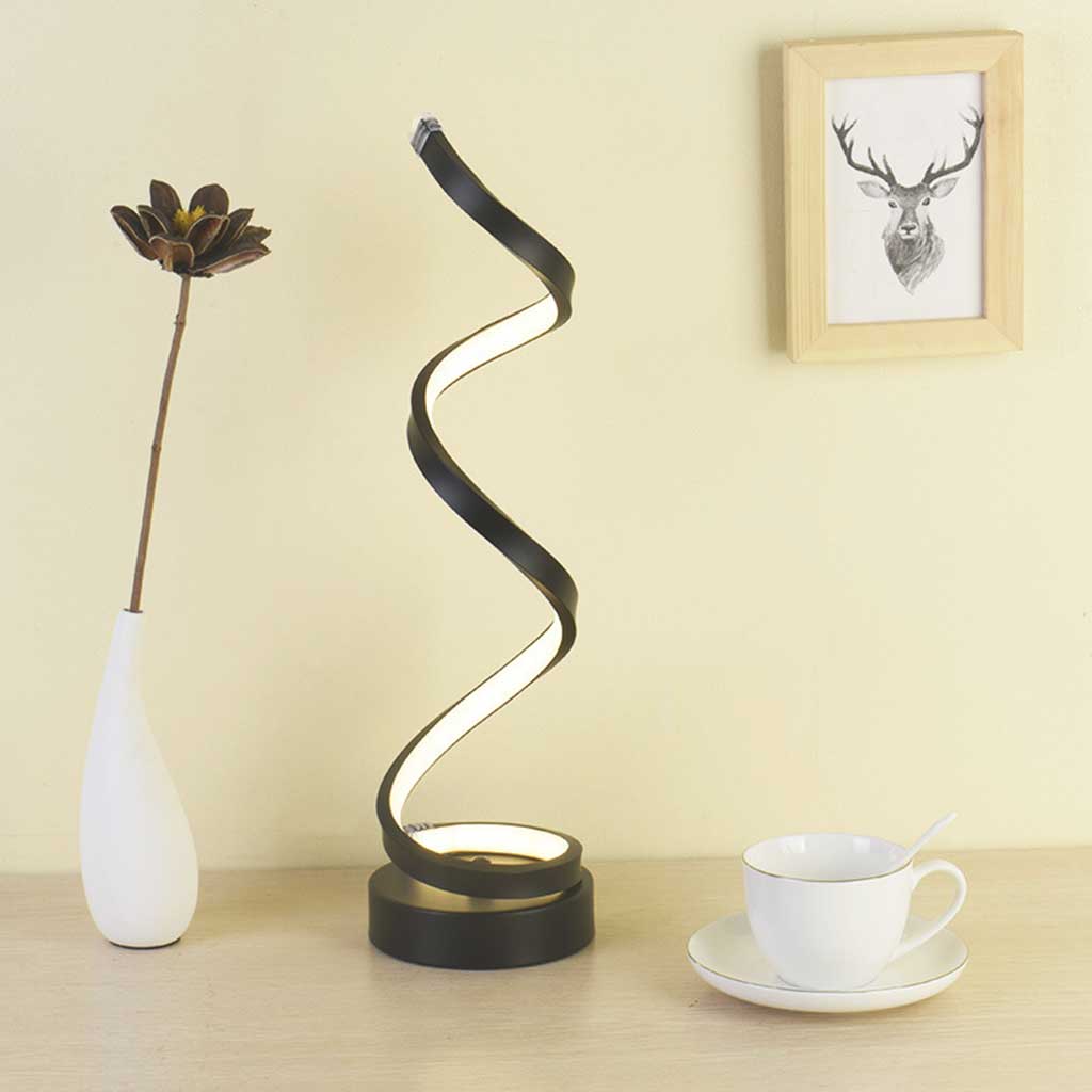 Industrielle Spiral-LED-Lampe mit Dimmfunktion und modernem Design