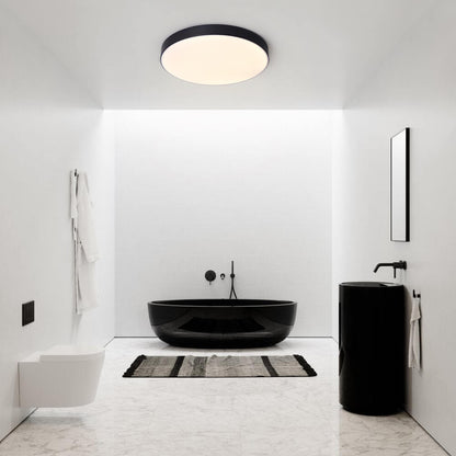 Erda – Moderne LED-Deckenleuchte mit Acrylschirm (Schwarz, 40/50 cm)