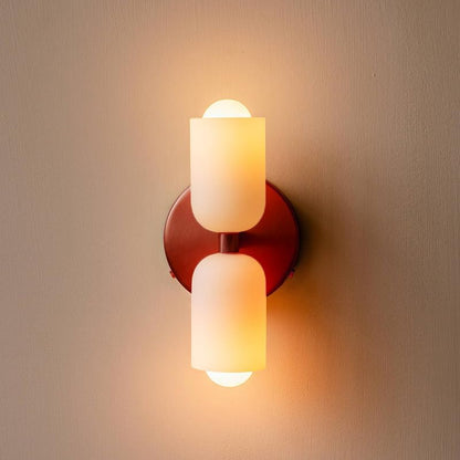 Döle – Moderne Wandlampe mit doppeltem Glasschirm (E14, für Innenräume)