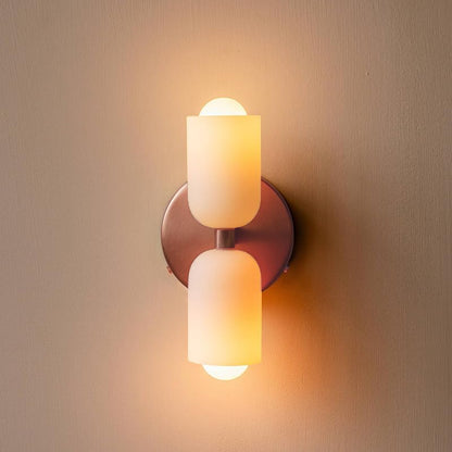 Döle – Moderne Wandlampe mit doppeltem Glasschirm (E14, für Innenräume)