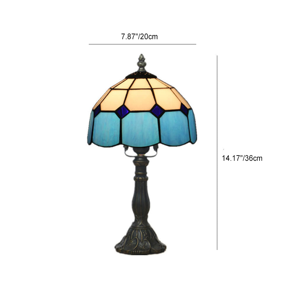 Designer-Tischlampe – Handgefertigtes Tiffany-Glas in verschiedenen Farben