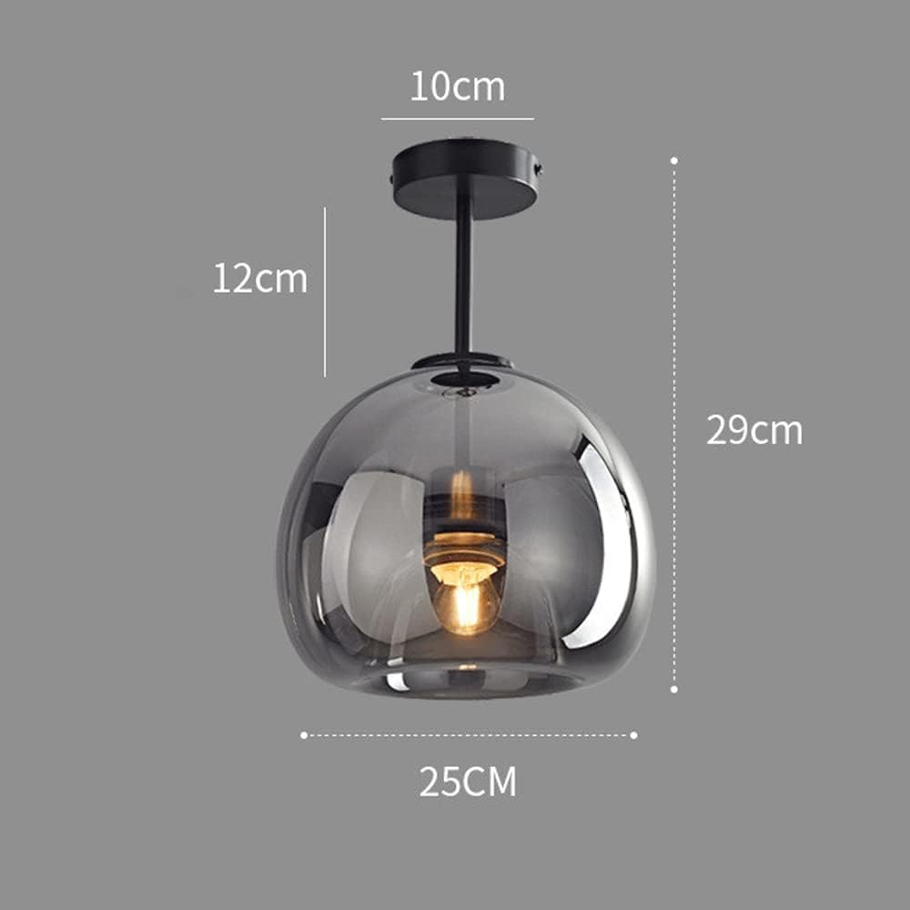 Stilvolle Retro-Deckenlampe aus Kupfer und Glas