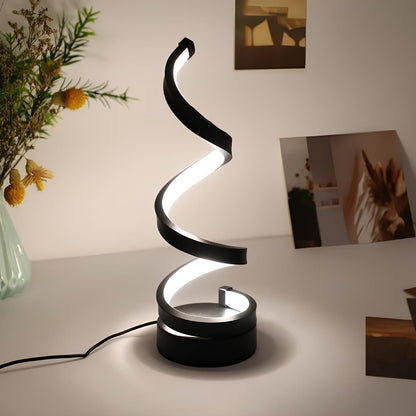 Industrielle Spiral-LED-Lampe mit Dimmfunktion und modernem Design