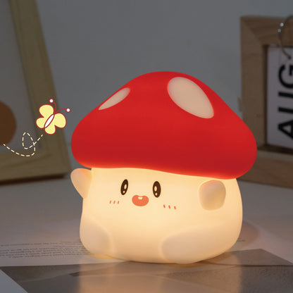 Spotty – Süße LED-Pilz-Nachtlampe Squishy – weiche, gemütliche LED-Deko fürs Kinderzimmer