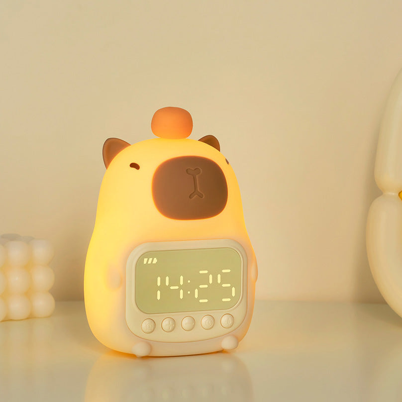 Capy – Nachtlicht in Capybara-Form mit Wecker und Touch-Steuerung LED