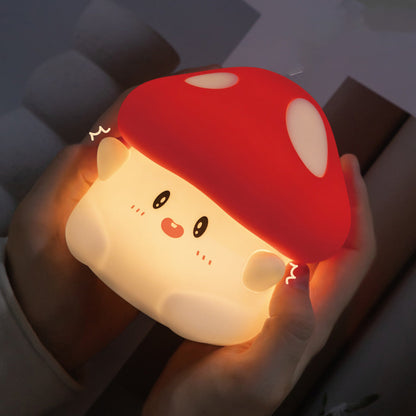 Spotty – Süße LED-Pilz-Nachtlampe Squishy – weiche, gemütliche LED-Deko fürs Kinderzimmer