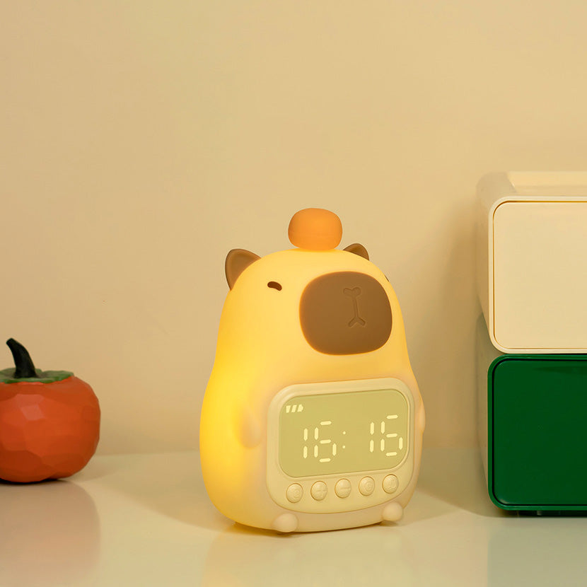 Capy – Nachtlicht in Capybara-Form mit Wecker und Touch-Steuerung LED