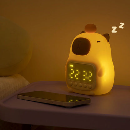 Capy – Nachtlicht in Capybara-Form mit Wecker und Touch-Steuerung LED