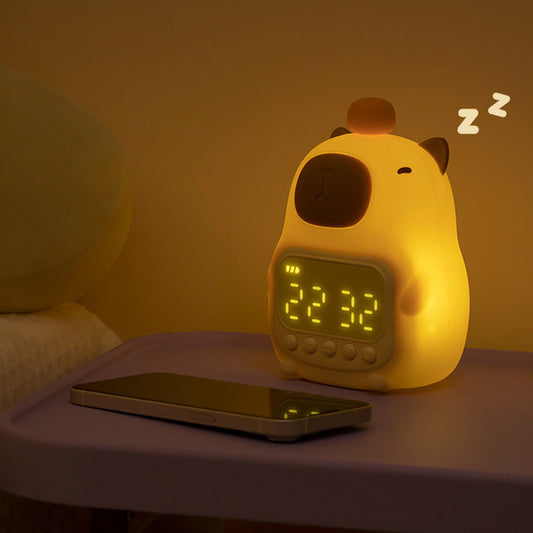Capy – Nachtlicht in Capybara-Form mit Wecker und Touch-Steuerung LED