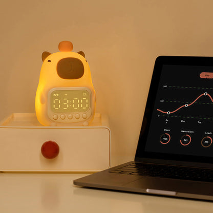 Capy – Nachtlicht in Capybara-Form mit Wecker und Touch-Steuerung LED