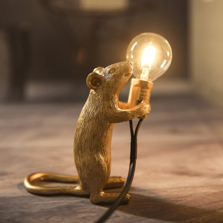 Kreative Maus-Schreibtischlampe mit künstlerischem Design und LED-Beleuchtung – ideal für verspielte Räume