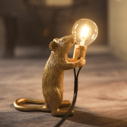 Kreative Maus-Schreibtischlampe mit künstlerischem Design und LED-Beleuchtung – ideal für verspielte Räume